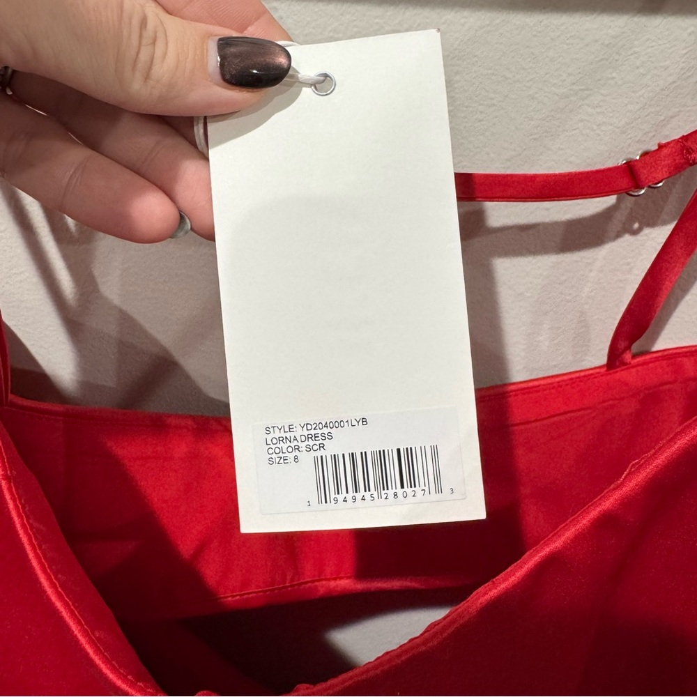 New! Likely Lorna Midi Dress Scarlet Red Size 8 - Picture 5 of 10